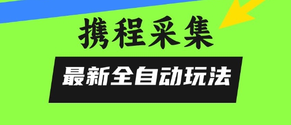 携程信息采集全自动玩法,0风控,无脑开干【揭秘】-777网创网