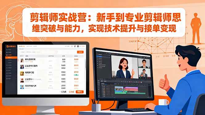 （16347期）剪辑师实战营：新手到专业剪辑师思维突破与能力，实现技术提升与接单变现-777网创网