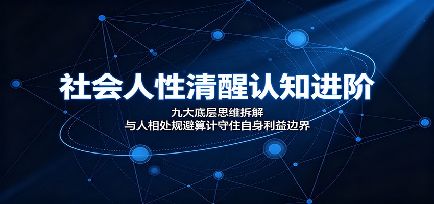 社会人性清醒认知进阶：九大底层思维拆解，与人相处规避算计守住自身利益边界-777网创网
