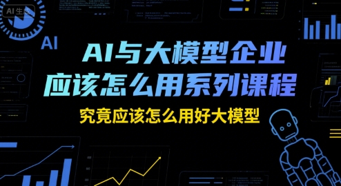 AI与大模型企业应该怎么用系列课程,究竟应该怎么用好大模型-777网创网