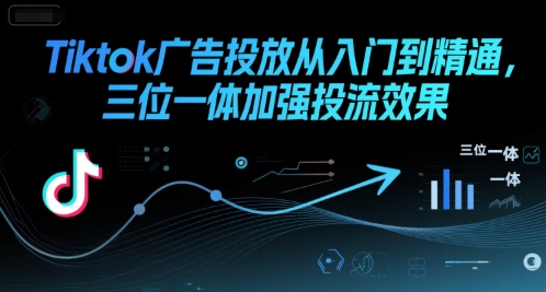 Tiktok广告投放从入门到精通,三位一体加强投流效果-777网创网