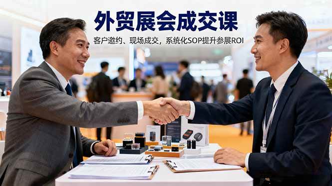 （16356期）外贸展会成交课，含目标制定、客户邀约、现场成交，系统化SOP提升参展ROI-777网创网
