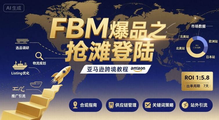 FBM爆品之抢滩登陆-亚马逊跨境教程-777网创网