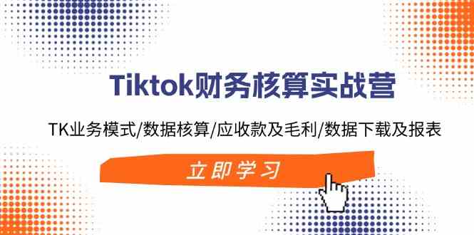 Tiktok财务核算实战营：TK业务模式/数据核算/应收款及毛利/数据下载及报表-777网创网