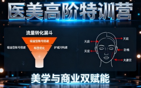 0-1000W医美高阶特训营课程,美学与商业双赋能