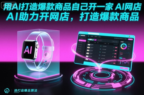 用AI打造爆款商品自己开一家AI网店，AI助力开网店，打造爆款商品-777网创网