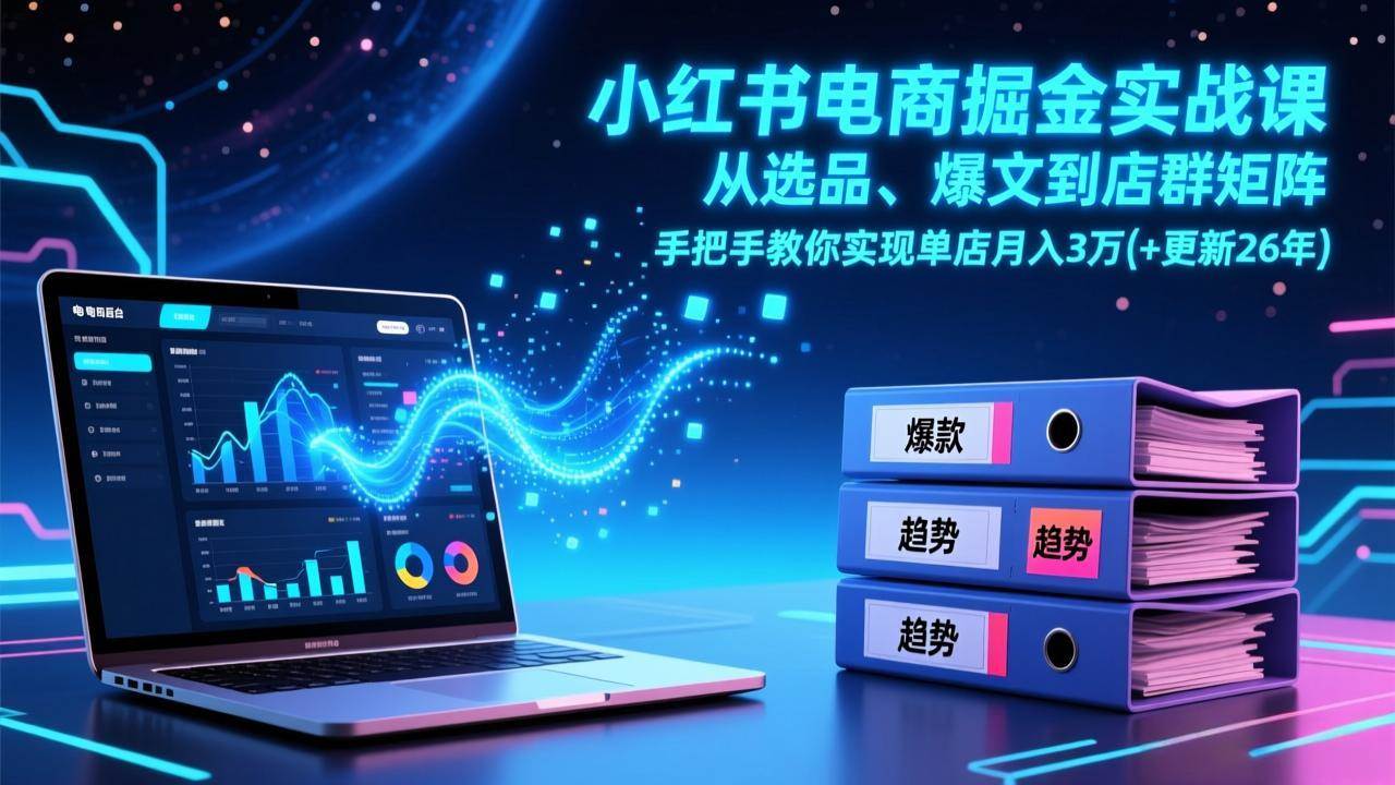 (17290期)小红书电商掘金实战课,从选品、爆文到店群矩阵,手把手教你实现单店月入3万+(更新26年) (17290期)小红书电商掘金实战课,从选品、爆文到店群矩阵,手把手教你实现单店月入3万+(更新26年)
