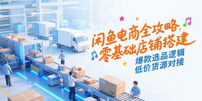 （15325期）闲鱼电商全攻略，零基础店铺搭建，爆款选品逻辑，低价货源对接-777网创网