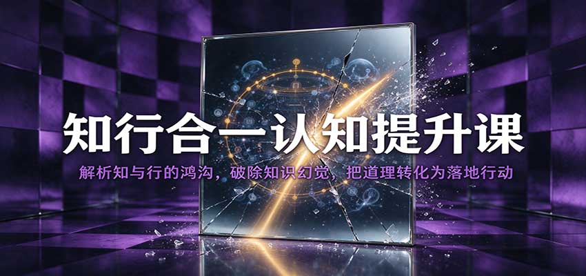 知行合一认知提升课:解析知与行的鸿沟,破除知识幻觉,把道理转化为落地行动-777网创网
