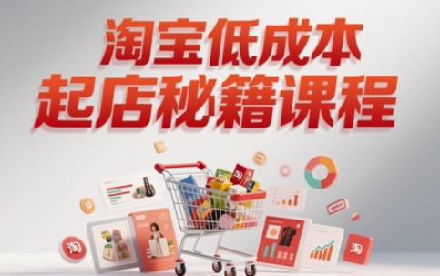 淘宝低成本起店系统课,助你快速起店,实现弯道超车-777网创网