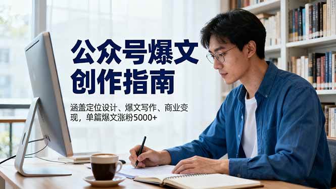 （16380期）公众号爆文创作指南，涵盖定位设计+爆文写作+商业变现，单篇爆文涨粉5000+-777网创网
