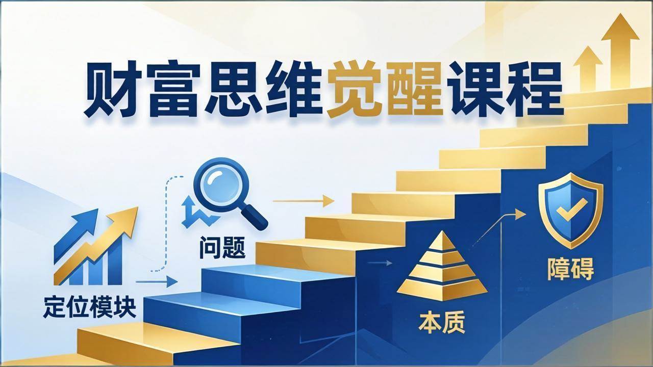 （17872期）财富思维觉醒第十期：3天大课四大模块，精准定位问题看清本质，扫清人生障碍-777网创网