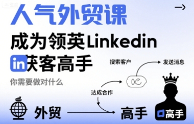 人气外贸课-成为领英Linkedin获客高手，你需要做对什么-777网创网