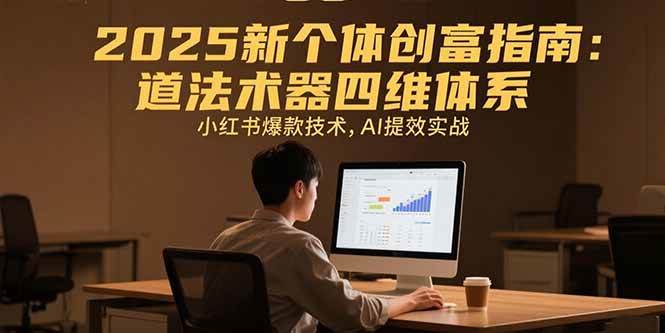 （15477期）2025新个体创富指南：道法术器四维体系，小红书爆款技术，AI提效实战-777网创网