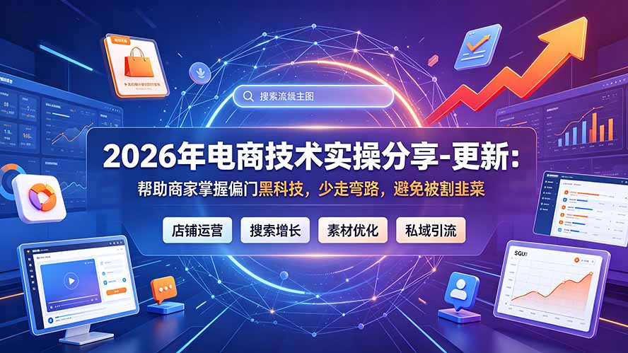 2026年电商技术实操分享-更新7月：帮助商家掌握偏门黑科技，少走弯路，避免被割韭菜-777网创网