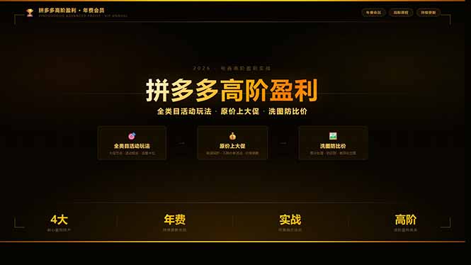 拼多多高阶盈利年费会员(更新3月31-777网创网