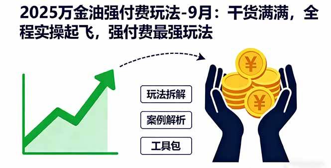 （16202期）2025万金油强付费玩法-9月：干货满满，全程实操起飞，强付费最强玩法-777网创网