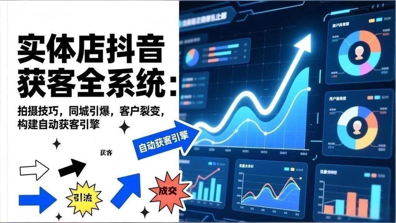 （17090期）2026实体店抖音获客全系统：拍摄技巧，同城引爆，客户裂变，构建自动获客引擎-777网创网