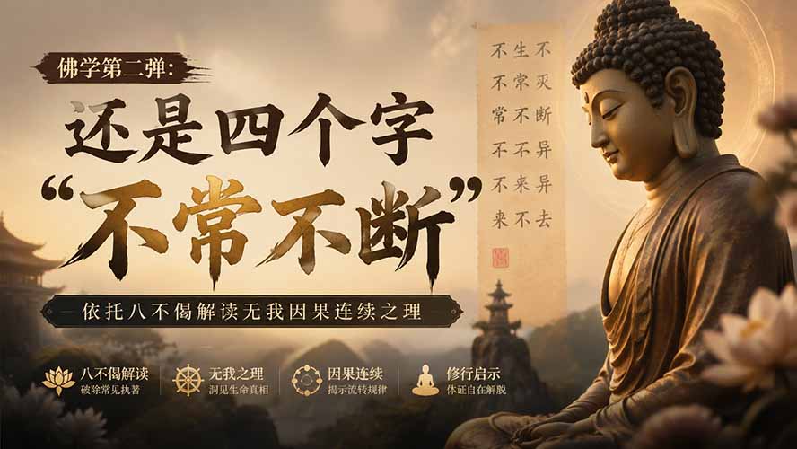 付费文章：佛学第二弹：还是四个字“不常不断”依托八不偈解读无我因果连续之理-777网创网