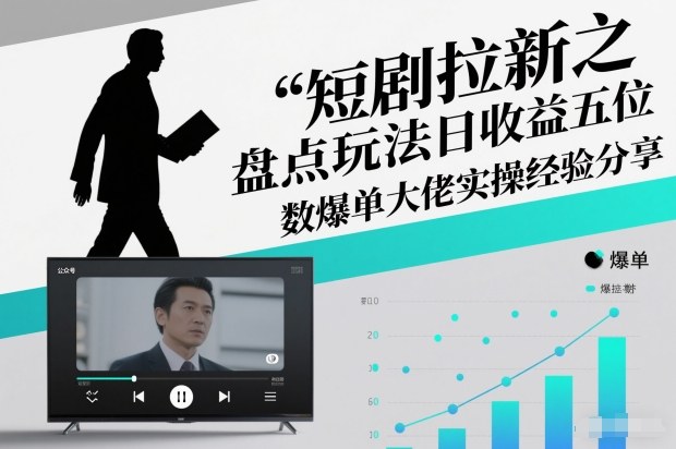 短剧拉新之盘点玩法日收益五位数爆单大佬实操经验分享 短剧拉新之盘点类简单粗暴的玩法全流程实操课,小白也能轻松做-777网创网