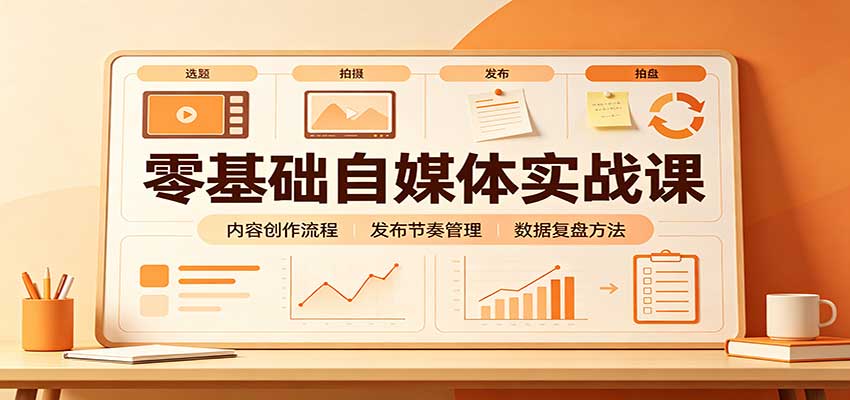 零基础自媒体实战课：赛道人设冷启动，内容创作复盘，公私域商业闭环-777网创网