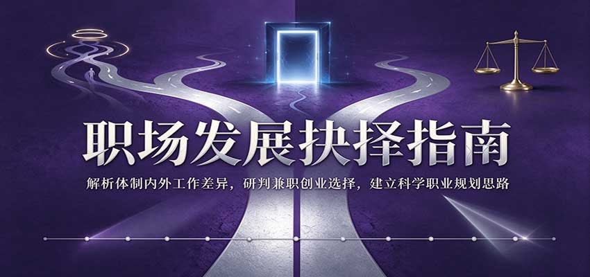 职场发展抉择指南:解析体制内外工作差异,研判兼职创业选择,建立科学职业规划思路-777网创网