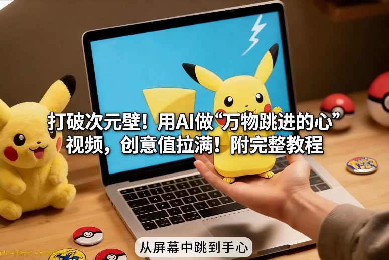 打破次元壁!用AI做【万物跳进手心】视频,创意值拉满!附完整教程