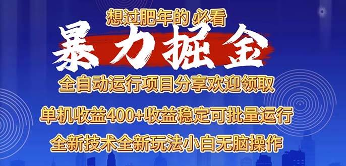 （13675期）2025暴力掘金项目，想过肥年必看！-777网创网