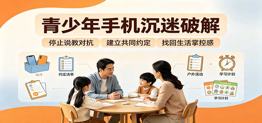 青少年手机沉迷破解：跳出管控说教思维，六步法引导孩子夺回注意力掌控权-777网创网