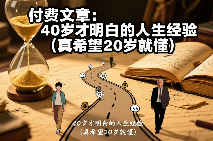 付费文章：40岁才明白的人生经验（真希望20岁就懂）-777网创网