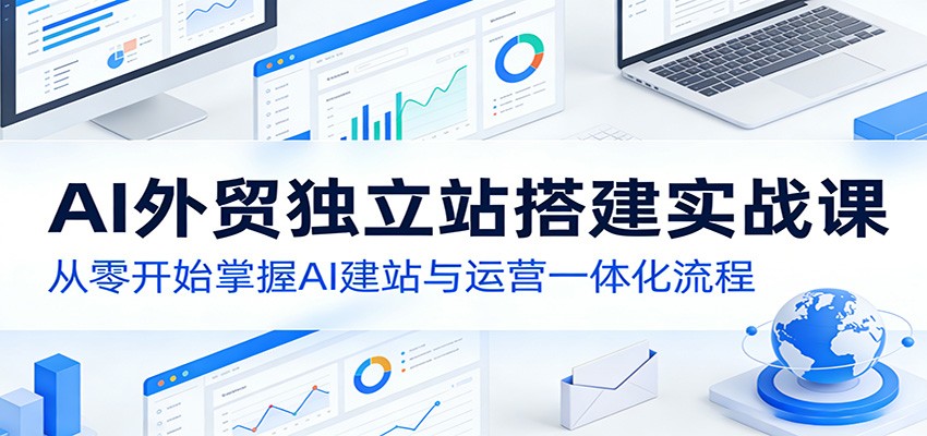 AI外贸独立站搭建实战课：从零开始掌握AI建站与运营一体化流程-777网创网