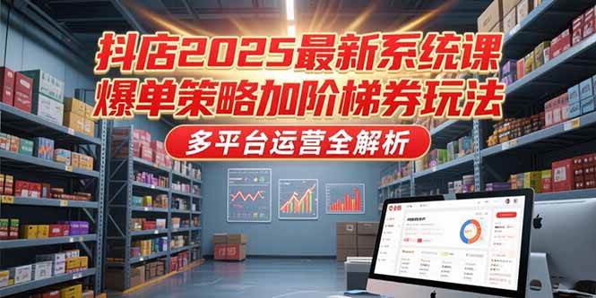 （15214期）抖店2025最新系统课，爆单策略加阶梯券玩法，多平台运营全解析-777网创网
