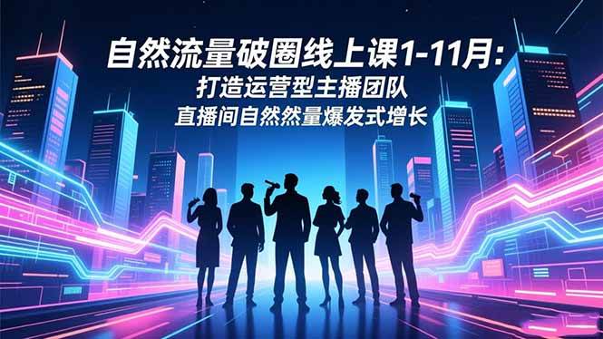 （16582期）自然流量破圈线上课1-11月：打造运营型主播团队 直播间自然流量爆发式增长-777网创网