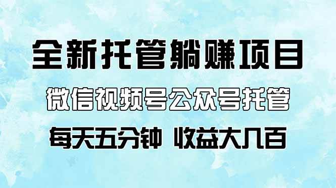 图片[1]-（14425期）全新托管躺赚项目，微信视频号公众号托管代运营，每天五分钟，收益大几百-777网创网