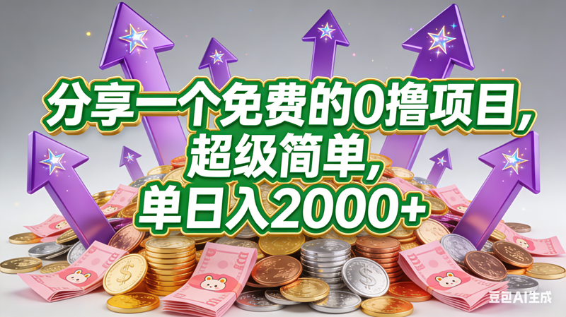(16829期)分享一个免费的,0撸靠谱小项目,超级简单,单日入2000+ (16829期)分享一个免费的,0撸靠谱小项目,超级简单,单日入2000+