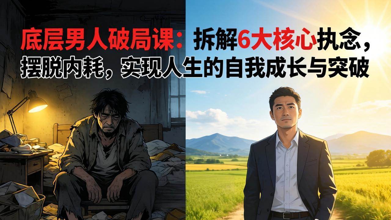 (17747期)付费文章:底层男人破局课:拆解 6 大核心执念,摆脱内耗,实现人生的自我成长与突破-777网创网