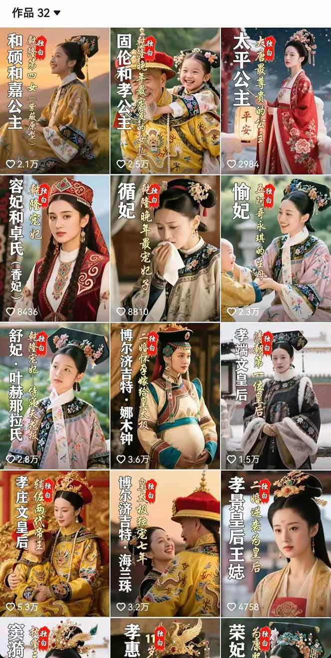 （15927期）历史女性人物创作课：独白文案+AI克隆+蒙版剪辑，3个月涨粉22w+副业月入3w-777网创网