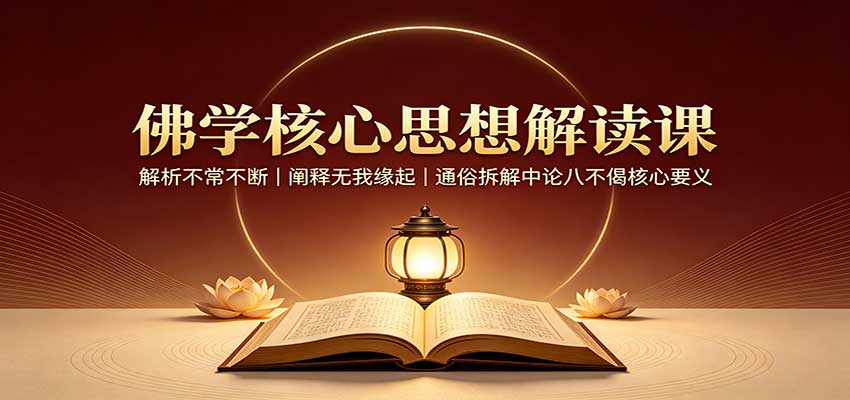 佛学核心思想解读课：解析不常不断，阐释无我缘起，通俗拆解中论八不偈核心要义-777网创网