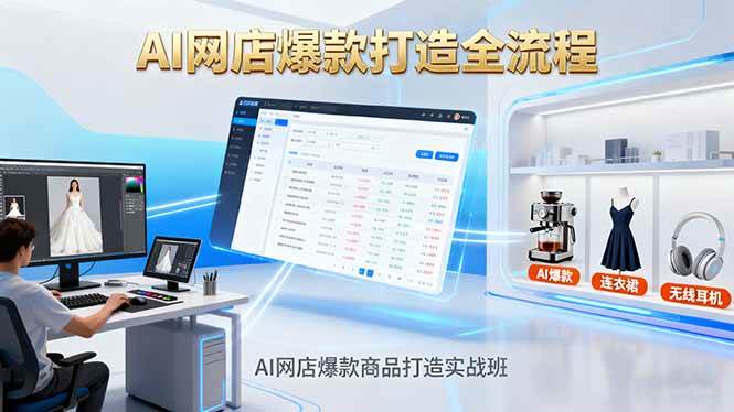 （16326期）AI网店爆款商品打造实战班：AI技术实现商品图智能处理，快速搭建AI网店-777网创网