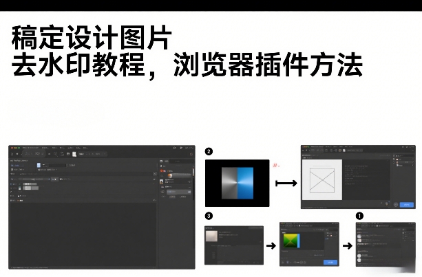 稿定设计图片去水印教程,浏览器插件方法-777网创网