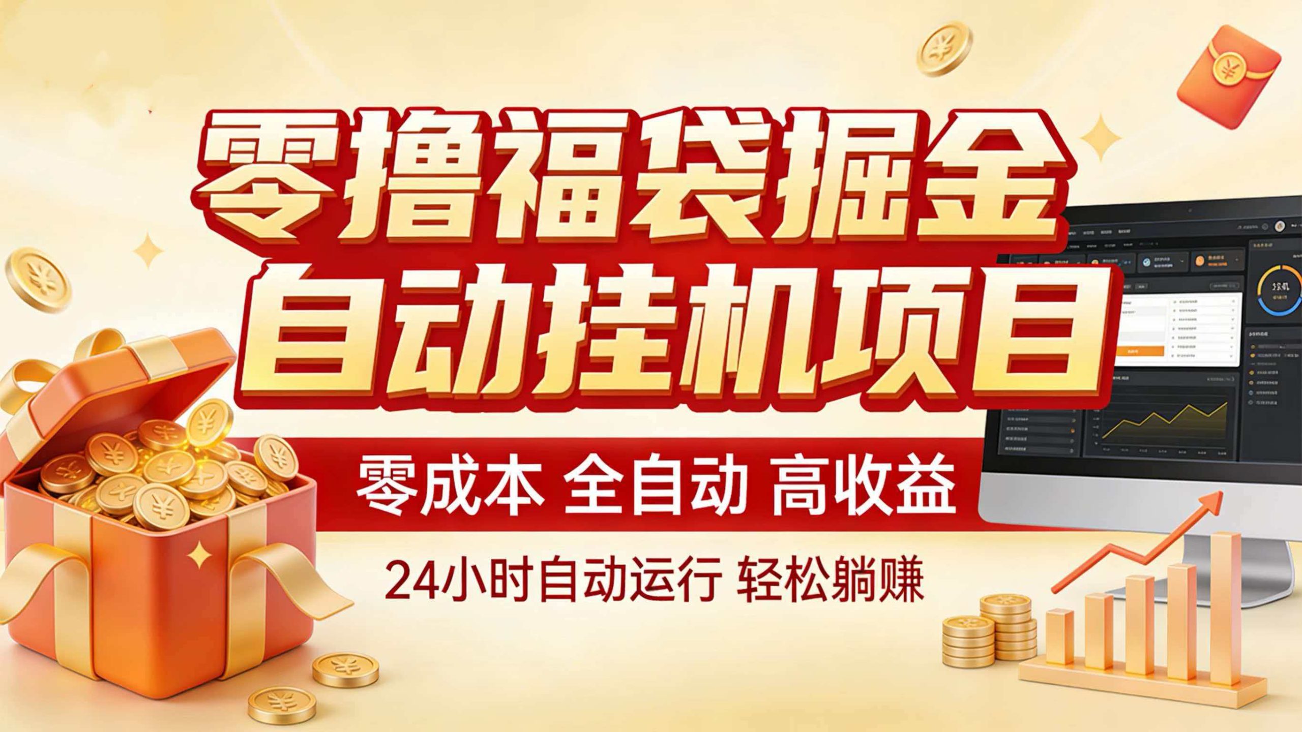 零撸福袋掘金!全自动挂机躺赚,新手也能上手-777网创网