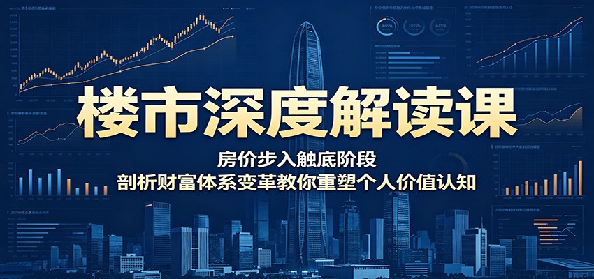 楼市深度解读课：房价步入触底阶段，剖析财富体系变革教你重塑个人价值认知-777网创网