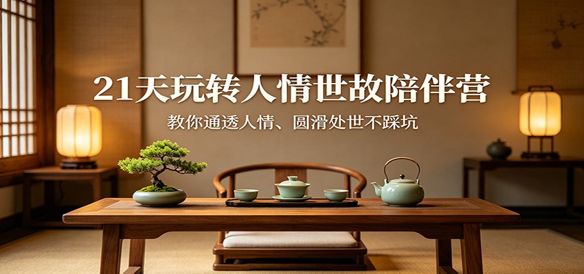 21天玩转人情世故陪伴营：教你通透人情、圆滑处世不踩坑-777网创网