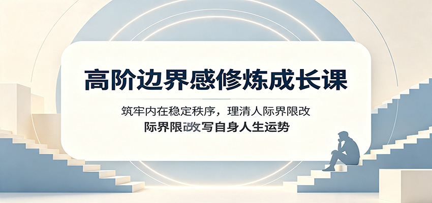高阶边界感修炼成长课:筑牢内在稳定秩序,理清人际界限改写自身人生运势-777网创网