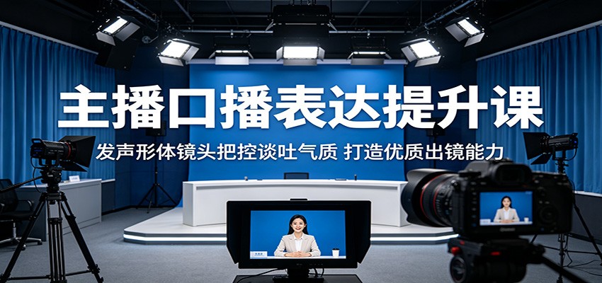主播口播表达提升课：发声形体镜头把控谈吐气质，打造优质出镜能力-777网创网