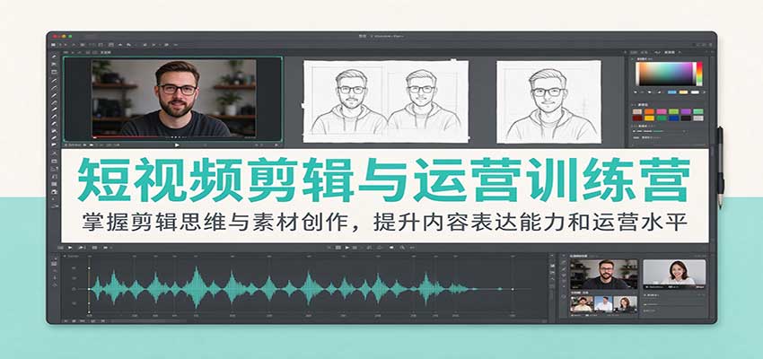 短视频剪辑与运营训练营:掌握剪辑思维与素材创作,提升内容表达能力和运营水平-777网创网