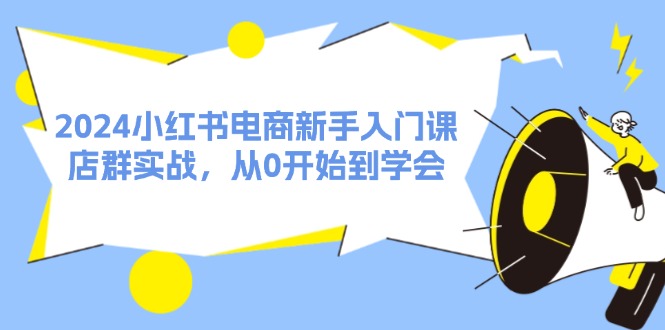 2024小红书电商新手入门课，店群实战，从0开始到学会（31节）-777网创网
