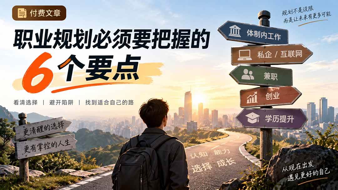 (20422期)付费文章:职业规划必须要把握的6个要点-777网创网