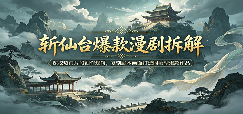 斩仙台爆款漫剧拆解：深挖热门片段创作逻辑，复刻脚本画面打造同类型爆款作品-777网创网