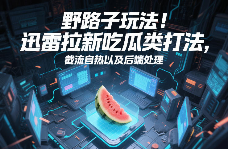 野路子玩法！迅雷拉新吃瓜类打法，截流自热以及后端处理-777网创网
